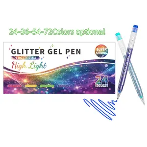 72-Color Glitter Gel Pens, Bold 1.0mm Super Shiny High-Gloss, Large Ink Output, Smooth Writing, Ideal for Drawing, Doodling, Journaling, Study Marking, Art Markers Set