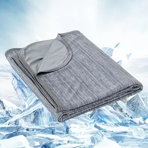 Cooling Blanket for Hot Sleepers - Soft & Lightweight Summer Cold Blanket for Night Sweats | Perfect for Bed, Couch, Sofa (Grey, Throw 50" x 70")