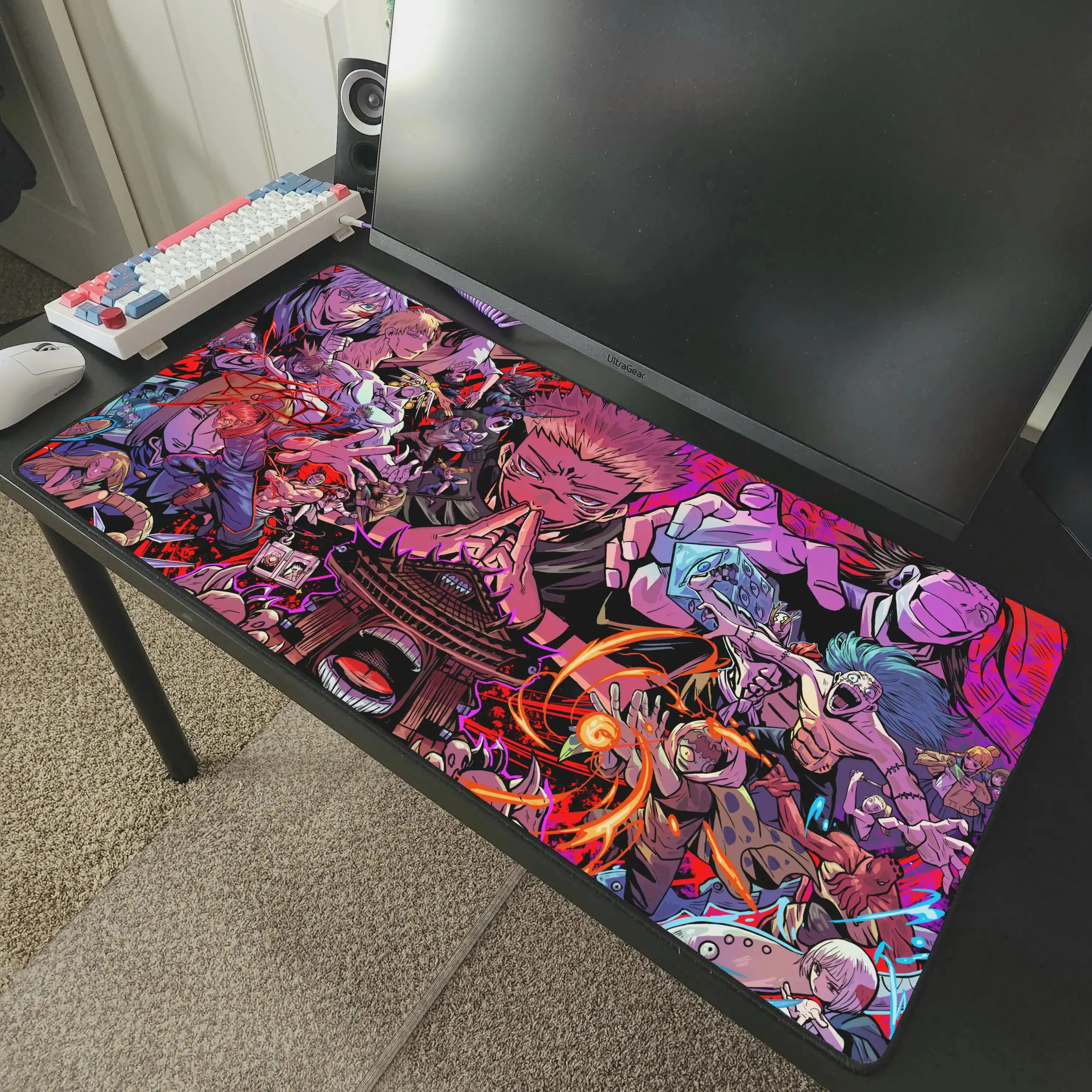 Characters Anime Desk Mat Mousepad, Anti-Slip Computer Accessory for Office & Home Use