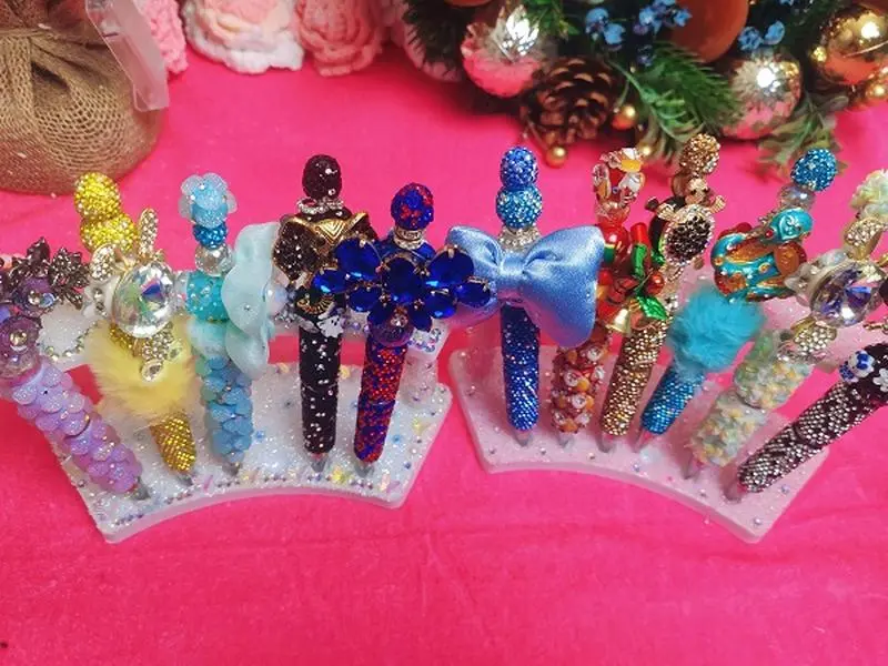 Fancy Beads Decorated Pens, Fashion Costume Jewelry Accessory Charms for Daily Writing Use