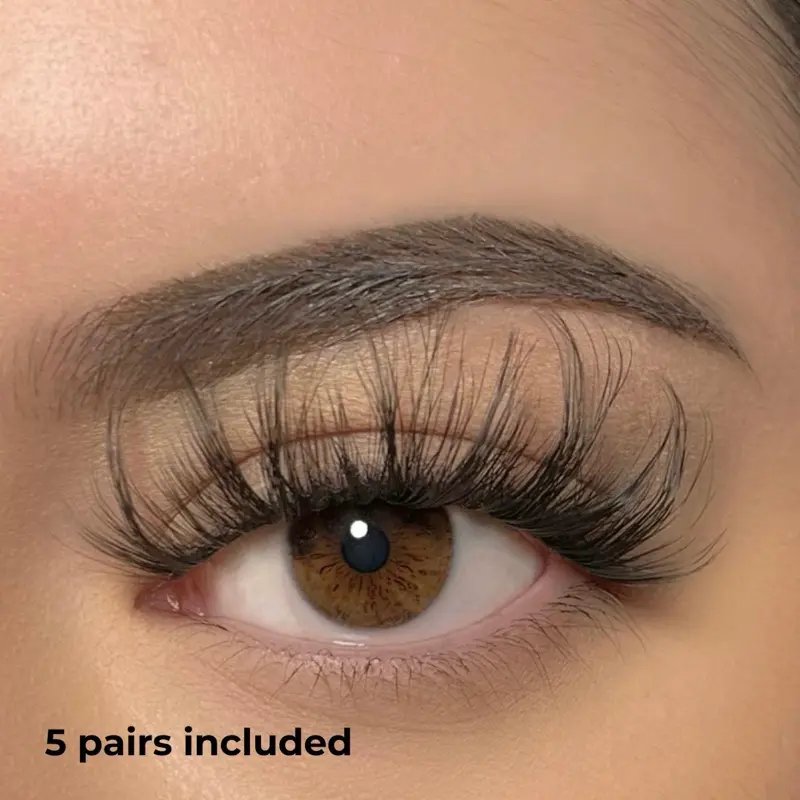 5 Pairs of “Classy” 3D Lashes, the most luxurious and high-quality set of false eyelashes you will ever own.