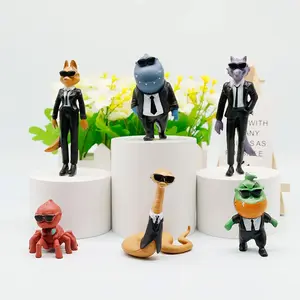 6Pcs/Set The Bad Guys 2 Action Figures, Anime Model Toys, Cake Topper Decorations, Collectible Figurines for Kids & Adults