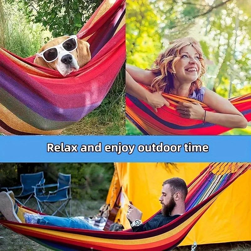 [Practical Camping Hammock]All-Terrain Anti-Rollover 80*250cm Outdoor Professional Hanging Bed Multi-Anchor Point Fixing System