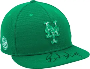 Brandon Nimmo New York Mets Autographed Player-Worn Green Cap from the 2023 MLB Season - Fanatics Authentic Certified