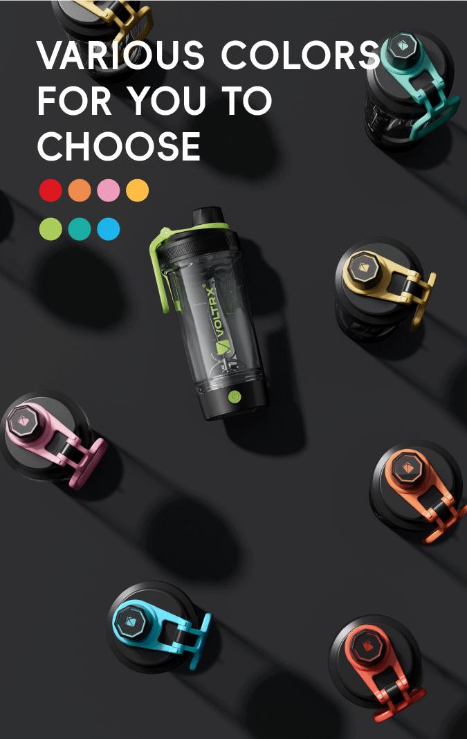 VOLTRX Electric Protein Shaker Bottle - Smart Blender Bottle, Leak-Proof Design, USB Rechargeable Mixer Cup for Shakes and Meal Replacements, BPA-Free Tritan, 24oz