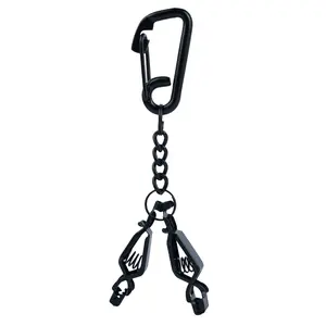 KUNN Glove Clip Stainless Steel Carabiner with Double-End Alligator Clip for Work Gloves, Glove Holder for Wall Mount