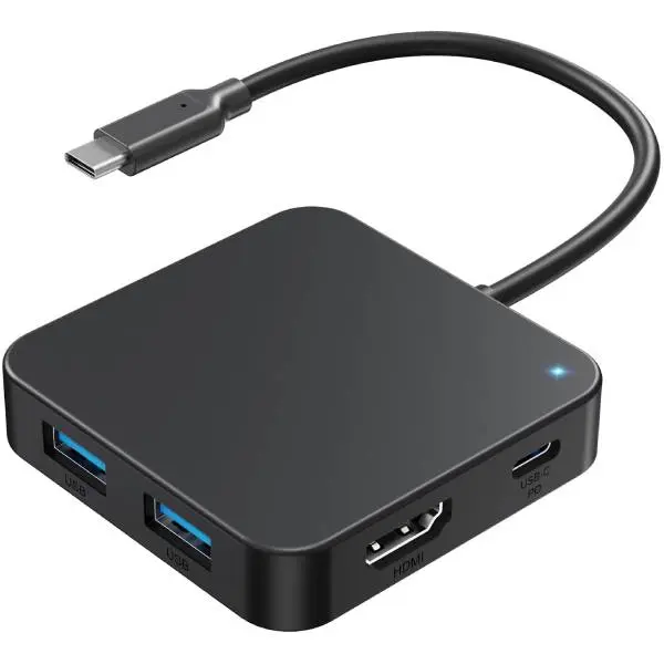 USB C Hub 6-in-1, USB C to HDMI Adapter 4K 60Hz, Multiport USB C Dock with 100W PD Fast Charging, USB 3.2 10Gbps Data Transfer, USB C Splitter for MacBook Pro/Air, Dell XPS, Lenovo, Surface, iPad Pro