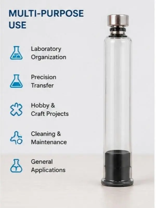 3ML Sterilized Peptide Pen Cartridges (10-Pack) - Sterile Medical Supplies, Precise Fill, Steam-Safe, Easy to Clean, Precision Transfer Compatible, Individually Wrapped Laboratory Tool & Craft Accessory