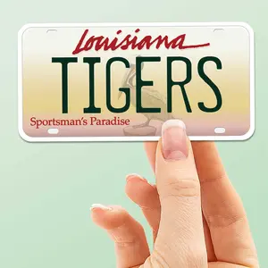Tigers Louisiana License Plate Sticker