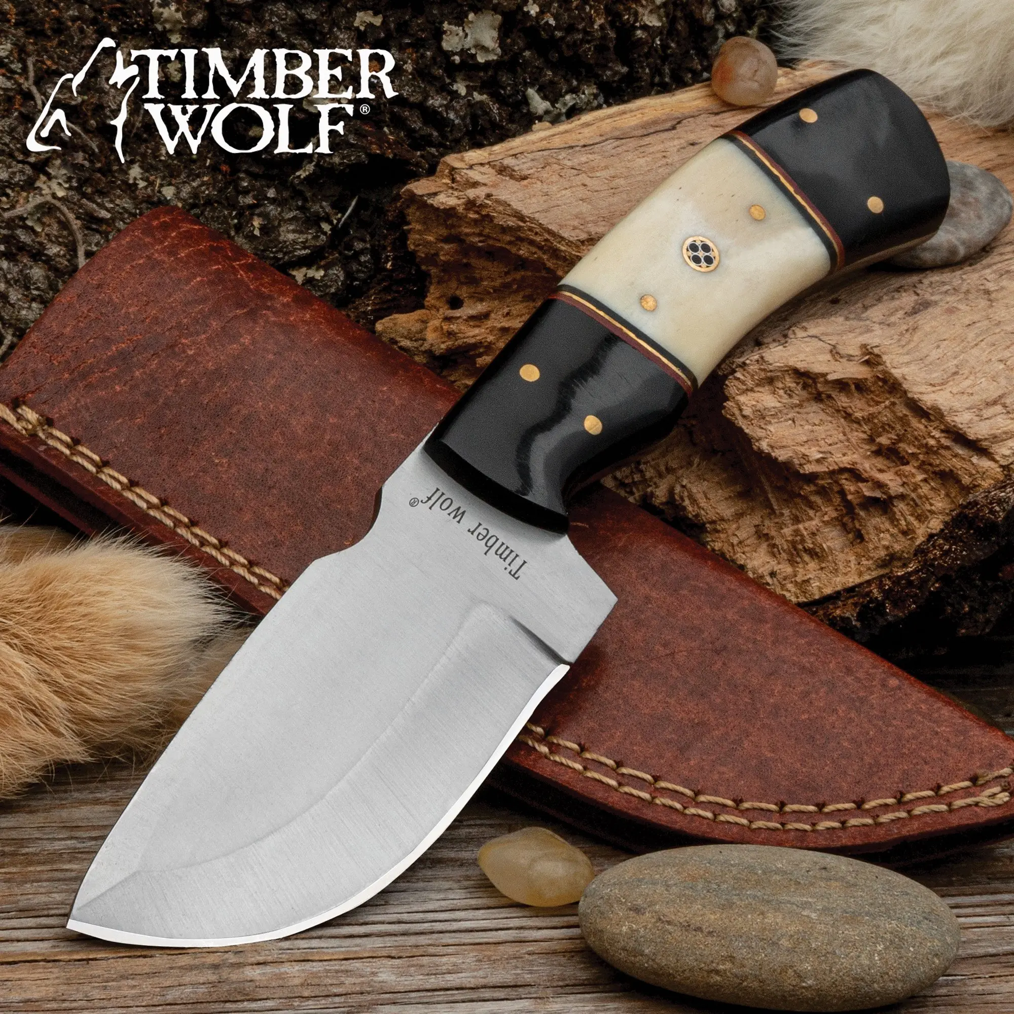 Timber Wolf River Run Skinner Knife And Sheath