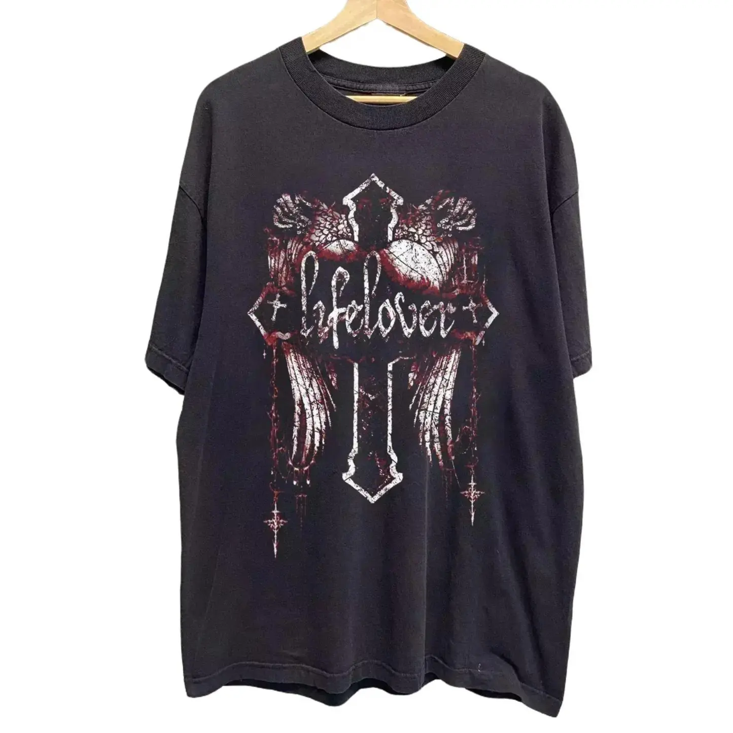 Lifelover Band Fiction Unisex Black T Shirt, Graphic tees, Streetwear, Men gifts, Short sleeve, cotton, Top, Menswear