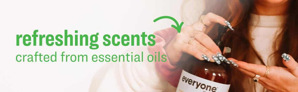 Everyone 2-in-1 Hand & Body Lotion, Citrus & Mint with Essential Oils, 32 oz Bottles (Pack of 2), Moisturizing Lotion for Dry Skin, Non-Greasy Hydrating Cream for Men & Women, Natural Skin Care Formula