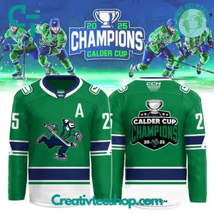 Abbotsford Canucks 2025 Calder Cup Champions Special Hockey Jersey