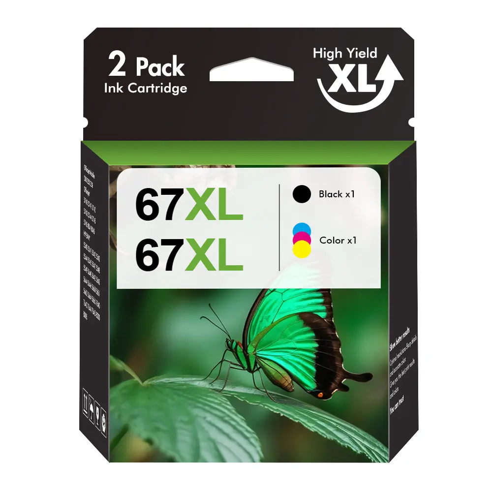 Sohochic 2-Pack High-Yield 67XL Ink Cartridges - Replacement for HP 67/67XL, Compatible with DeskJet 2755/2755e & HP Envy 6000/6055e, 750 Pages Black, Eco-Friendly Packaging, Cost Savings, Exceptional Service techvibes