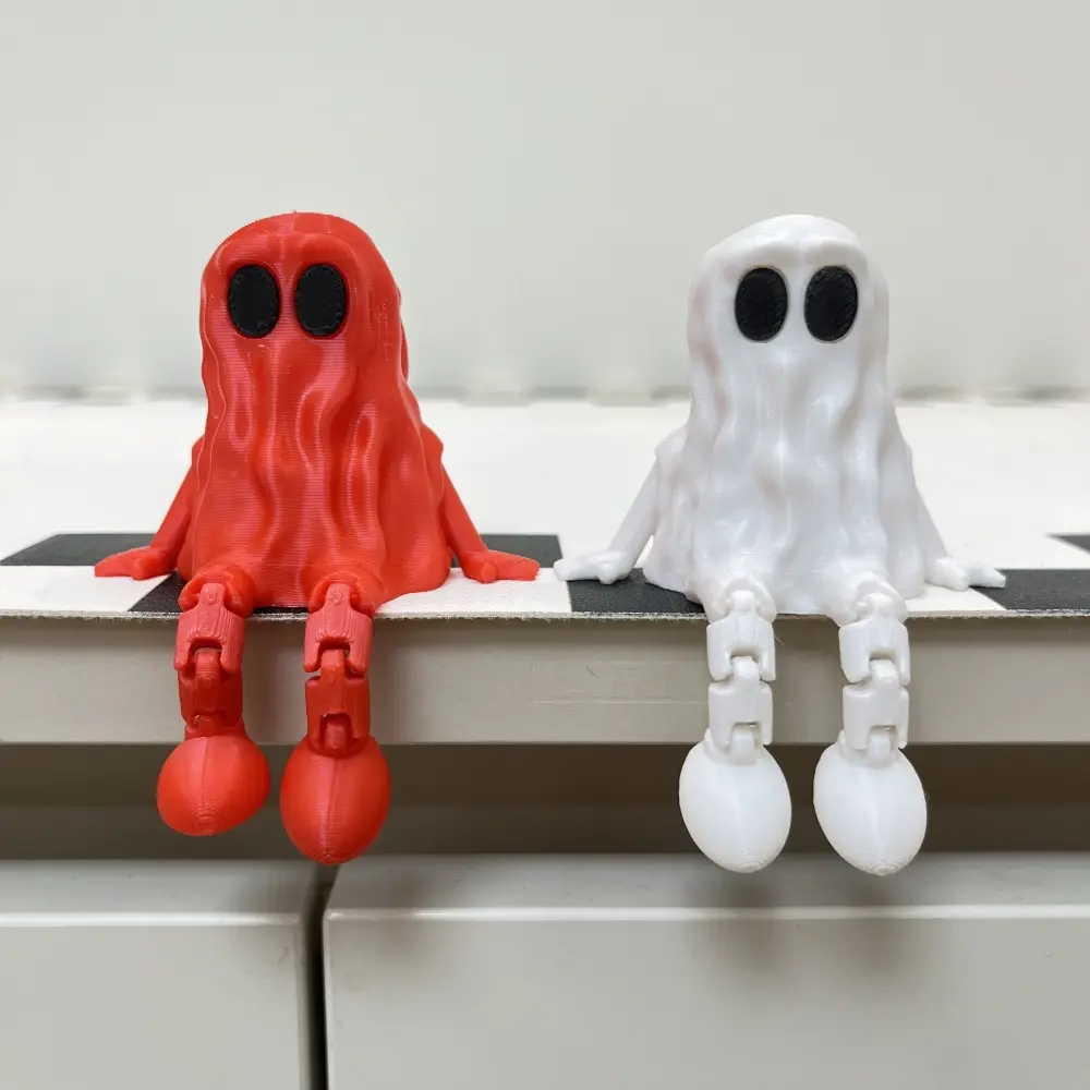 FuRise 3D Printed Halloween Ghost Figurine – Articulated Movable Toy for Spooky Party, Desktop & Trick-or-Treat Gift
