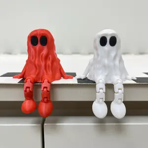 FuRise 3D Printed Halloween Ghost Figurine – Articulated Movable Toy for Spooky Party, Desktop & Trick-or-Treat Gift