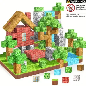 30/50/100pcs Small Square Magnetic Building Blocks, Magnetic Building Set, Educational Abs Construction Toys, Stem Sensory Games, Kids Ages 3-6, Perfect Gift