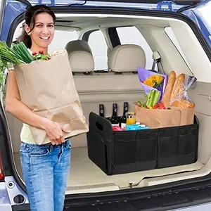 Large Capacity Foldable Car Trunk Organizer Box, Multi-Layer Design with Reinforced Handles, Fits Sedans Suvs Minivans