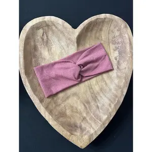 Rose ribbed knit headband