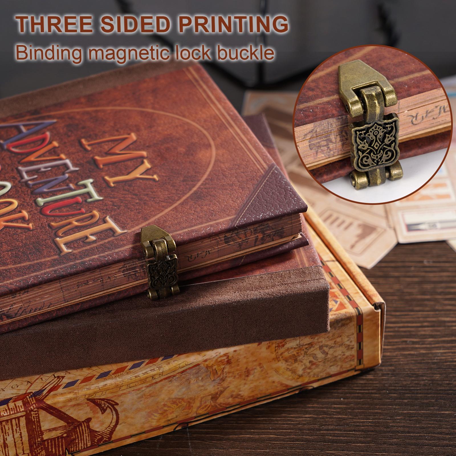 Adventure Book Vintage Scrapbooking Travel Journal 19x12.5x2cm Vertical Retro Scrapbook Photo Album Diary for Travelers