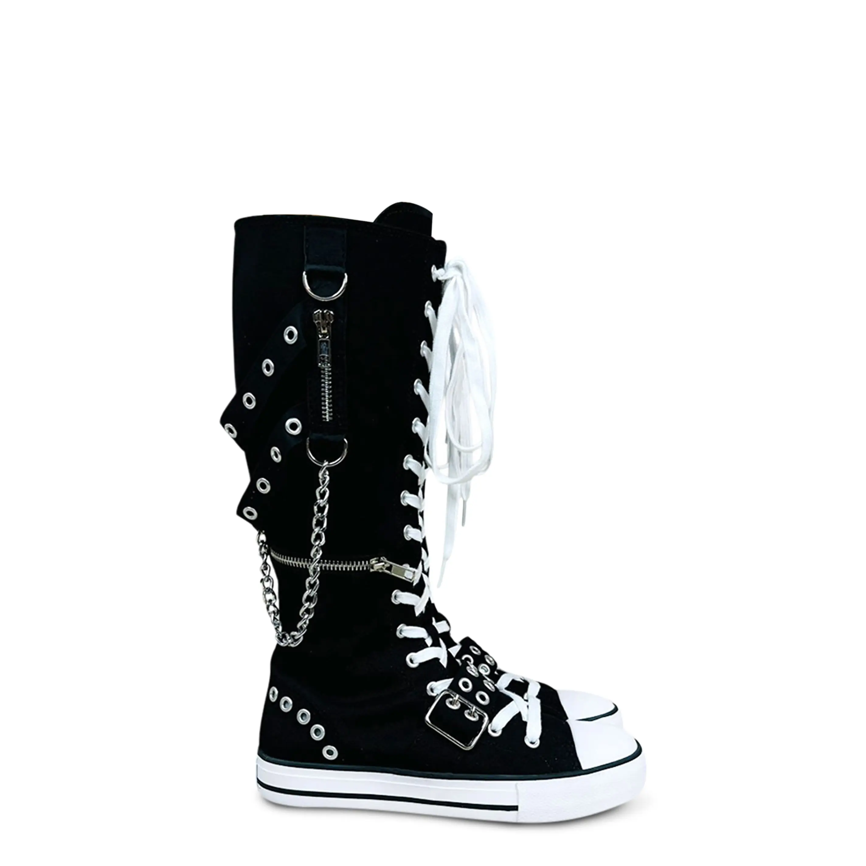 Rawr XD OG Knee High Sneakers - Black/White