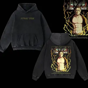 Eren Yeager – The Final Titan Form Attack On Titan Hoodie | Washed Anime Hoodie | Gym pump cover, gift for men and women CNY RU0
