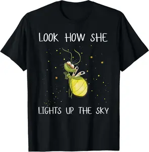 Firefly Ray Firefly Princess And The Frog Funny Meme T-Shirt Pure Cotton Graphic Tees Menswear Top: Gifts for Men & Women