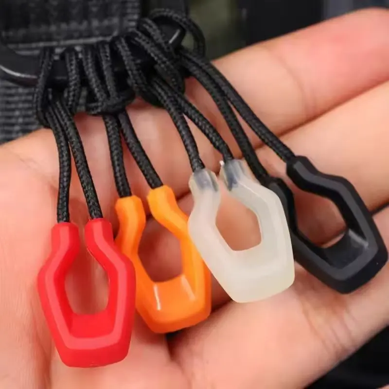 6 Pack Plastic Zipper Pull Cord Replacement, Universal Zip Tab Extender Rope For Backpack Luggage Jacket Tent, Trending Outdoor Camping School Bag Zipper Fix Accessories, Durable Tactical Gear DIY Craft Supplies