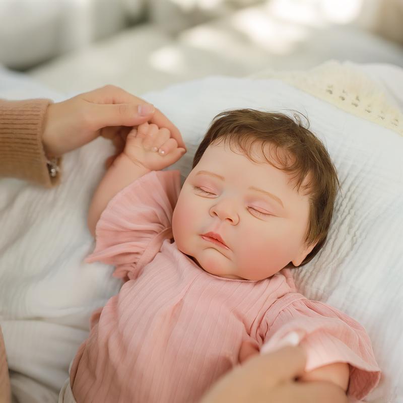 Peaches Lifelike Reborn Baby Doll 20 inch 50 cm Soft Body Realistic Newborn Dolls Weighted Vinyl Dolls for Kids Age 3+ with Handmade Nails and Soft Baby Powder Scent