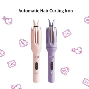 Negative Ion Automatic Hair Hair Curl Wand,28mm Hair Curler,4 Modes Temperatures Rotating Curling Iron for Women,Lightweight Travel One-Tap Curler,Valentines Day Gifts for Women & Girlfriends