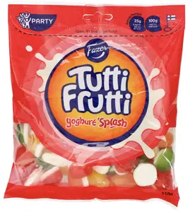 Swedish Fruity Filled Candy - Tutti Frutti Yogurt Splash - Imported - 350g - Tutti Frutti - Strawberry - Apple - Pineapple