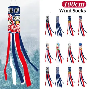 Waterproof Wind Direction Flags Hanging Banner 100cm Carp Windsock Festival Supplies Ornaments Craft for Restaurant Sushi Garden