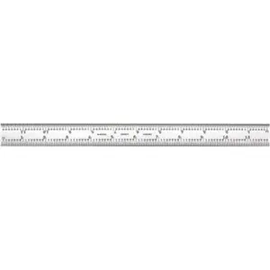 Starrett 4R Graduation Combination Square, 12 in Satin Chrome Steel Blade, 1/64, 1/32, 1/16 & 1/8 in Graduations, Measures Angles, Model 50084