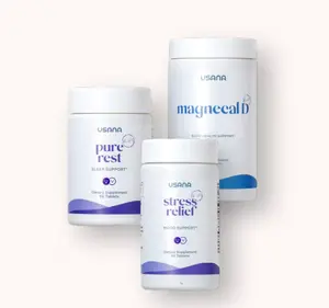 USANA Find Your Zen Bundle with Stress Relief, Pure Rest & MagneCal D – Mood, Relaxation & Sleep Support