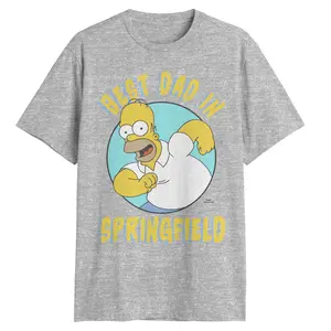 Mens The Simpsons Homer Best Dad In Springfield T Shirt