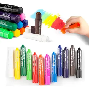 MayMoi Tempera Paint Sticks, Washable Paint Sticks, Quick Drying & No Mess, Non-Toxic, Best Art Birthday Gifts (12 Colors)