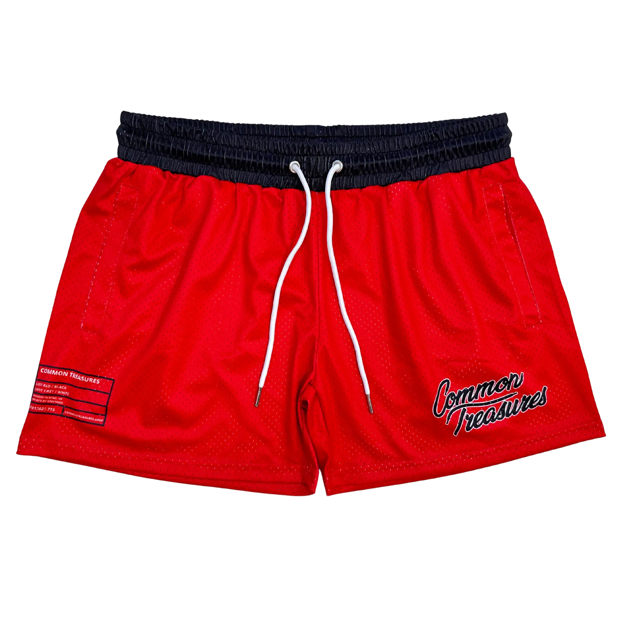 Common Treasures - Chicago Red (5" Inseam) - Mesh Basketball Hoop Shorts