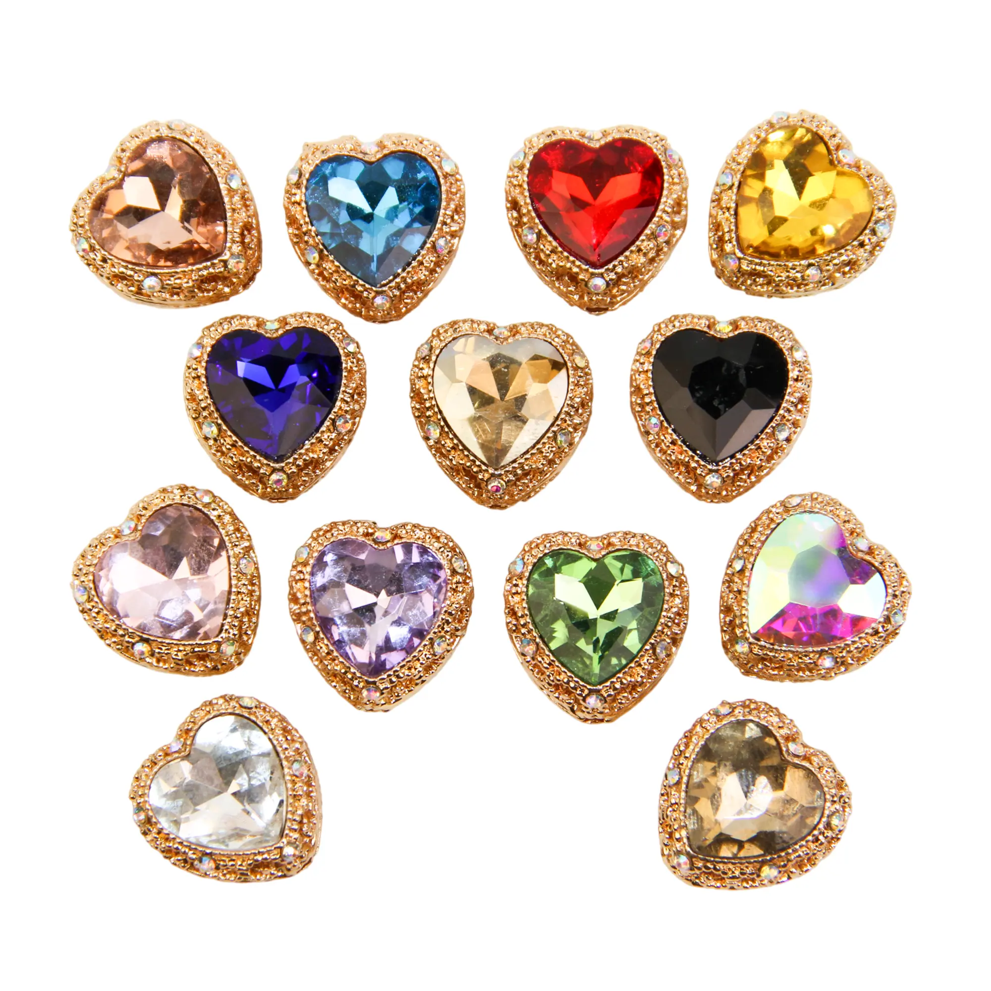 Shiny High-Quality Alloy Fancy Heart-2 Decor, 1 Color Each, Home Decor & Festive Party Gift Supplies