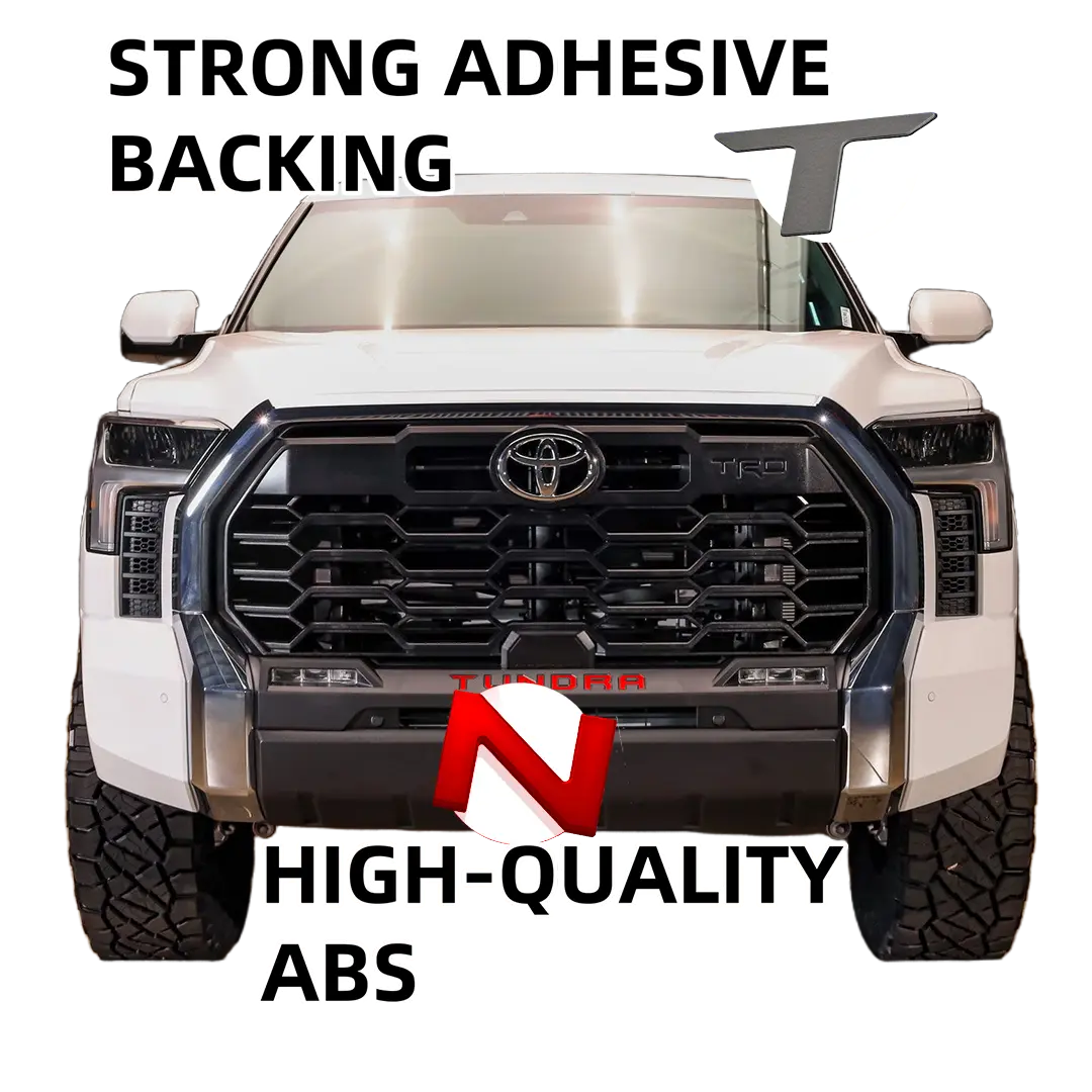 3D Raised Grille insert letters decal exterior accessories Compatible with Tundra  2022 2023 2024 2025 Models Accessories ABS Plastic Anti FadeCoating Red