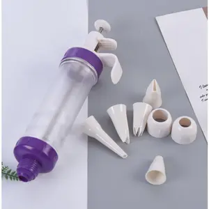1set Buttercream Piping Gun Cake Decorating Tips DIY Manual Dessert Injector Baking Tools for Cookies Cakes Cream Puffs