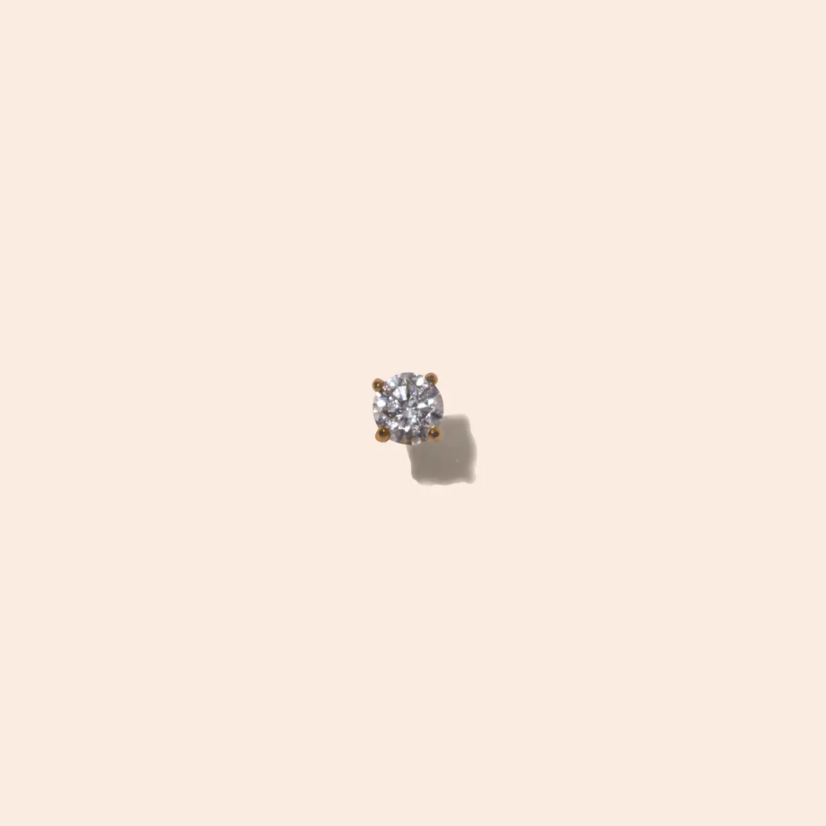 Single Nano Celeste Flat Back Stud Earring