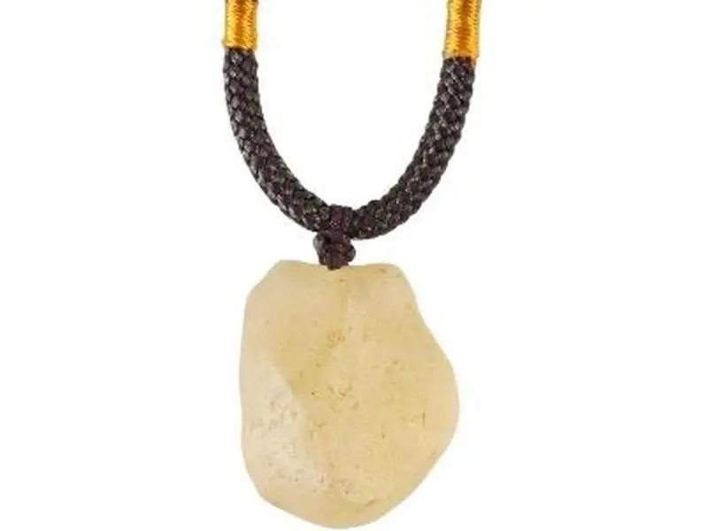 Libyan Desert Glass Meteorite Necklace,Raw Libyan Desert Glass Necklace,Irregular Shape