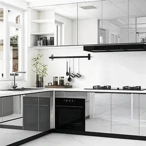 19.69x78.74in Self-Adhesive Mirror Decal – Full-Length HD Reflection Sticker for Walls Doors, Removable PET Film for Home Gym Bedroom Decor