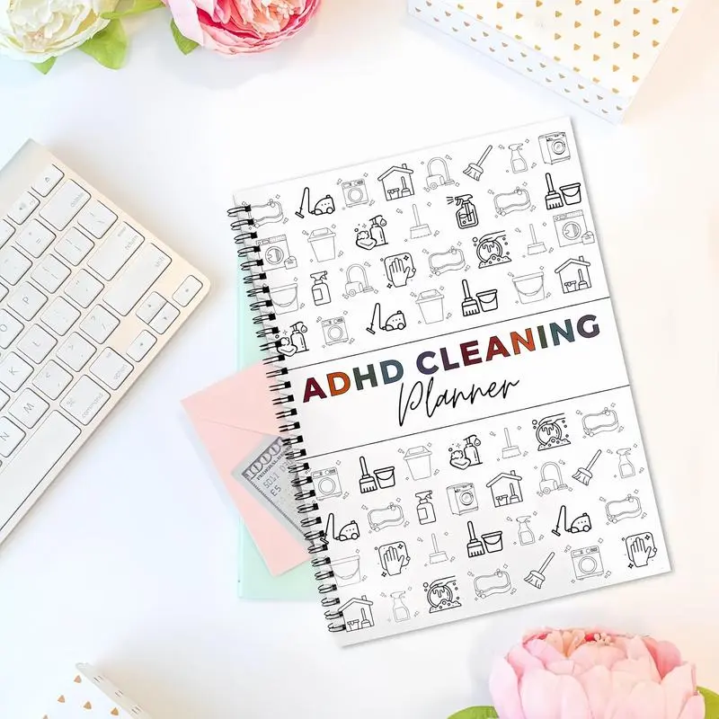 ADHD Cleaning Planner for Adults & Teens with Daily Weekly & Monthly Chore Lists & Structured Schedules for Effective Housekeeping Unisex