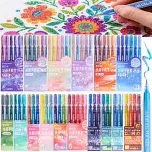 Super Flasheffec Gel Pen, Vivid Color Variety Sparkle Gel Pens for Adult Coloring Books Drawing Doodling, 1.0mm Coloring Pens for Adults DIY Birthday Cards Drawing, Coloring Graffiti Pen