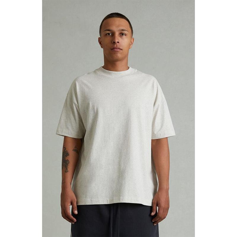 Fear of God ESSENTIALS Men's Heather Oatmeal Classic Short Sleeve T-Shirt