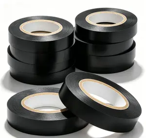 10 Pack Black Electrical Tape Waterproof，3/4 in x 60ft，High Temperature Electric Tape Weatherproof Home Outdoor Multipurpose Insulating Wire Wrapping，Maximum Voltage