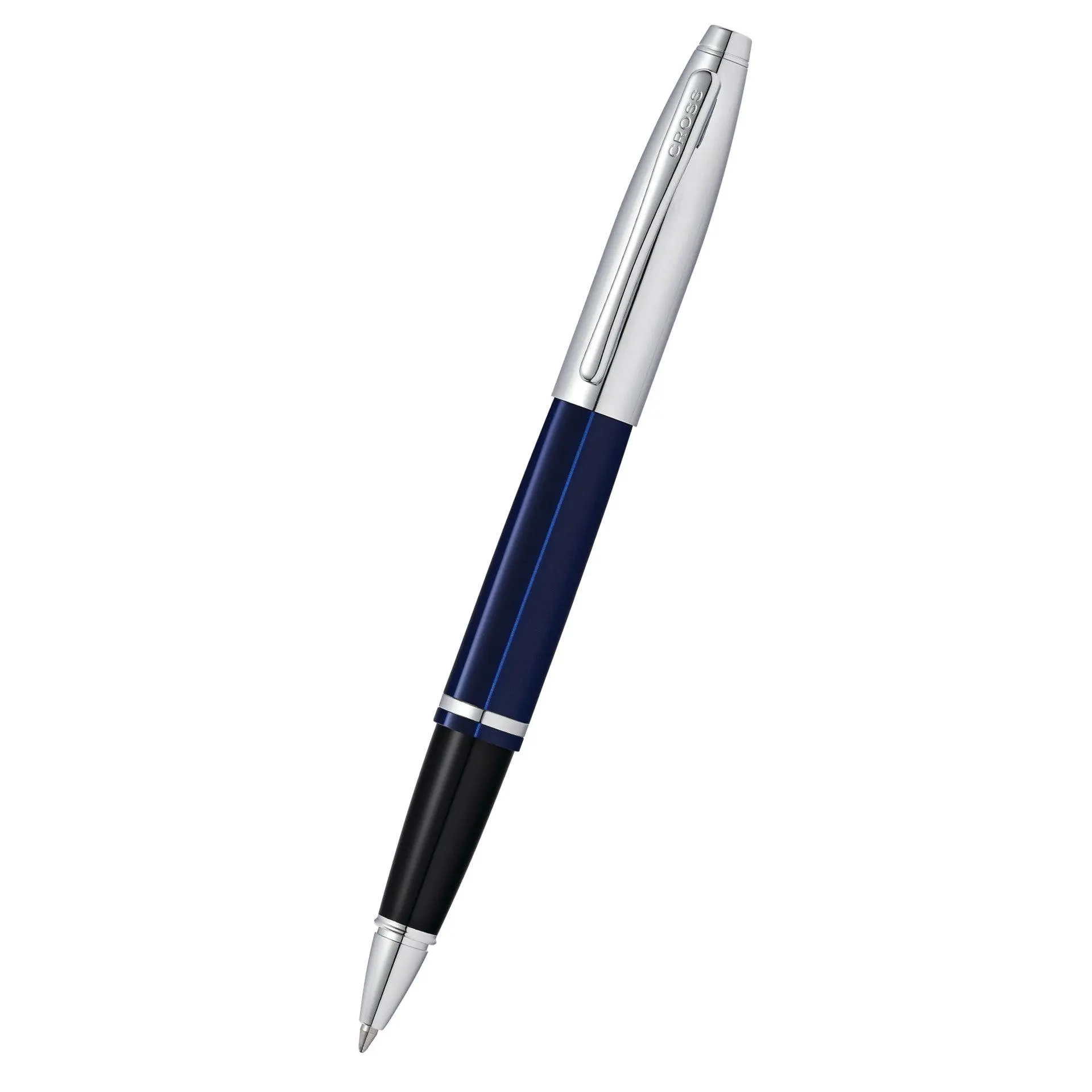 Calais™ Chrome & Blue Lacquer Rollerball Pen