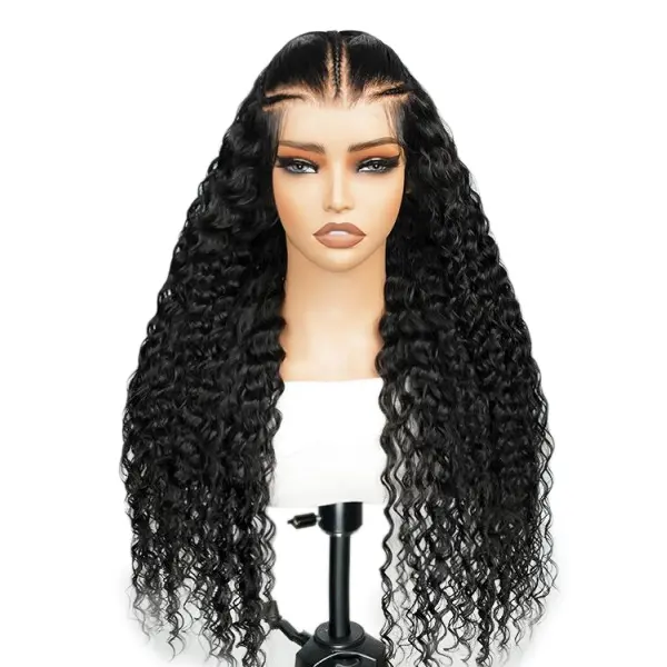 SuperNova Human Hair Water Wave 6*8 Lace Closure Ready To Go Pre Braided Wigs #SummerVibes
