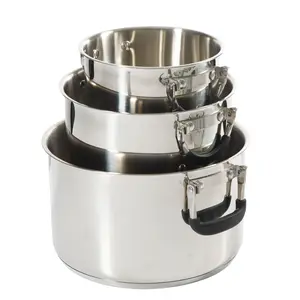 Oster Platinum Silverbolt 6 Piece Stackable Space-Saving Dutch Oven Sauce Pan Cookware Set